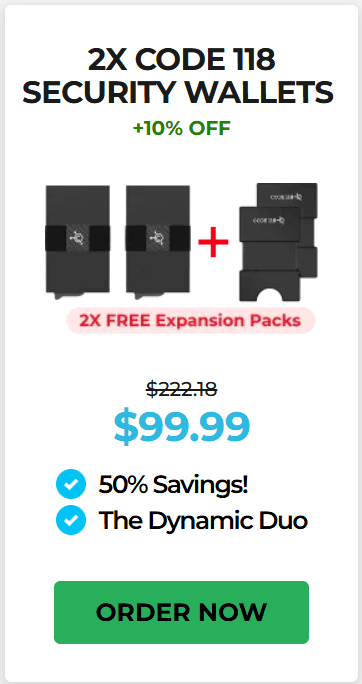 Code 118 Wallet offer price 